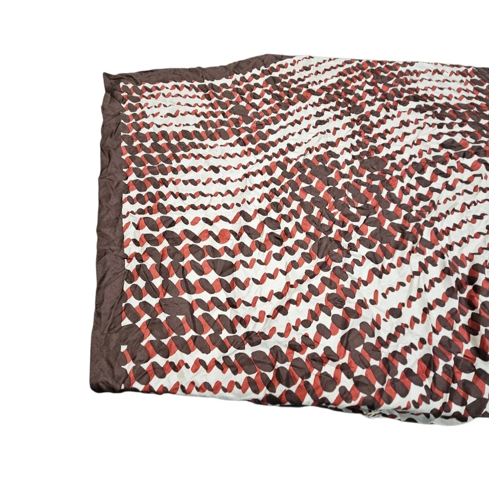 Adrienne Vittadini Square Sacrf‎ MCM  Brown Red White Abstract Purse Cha